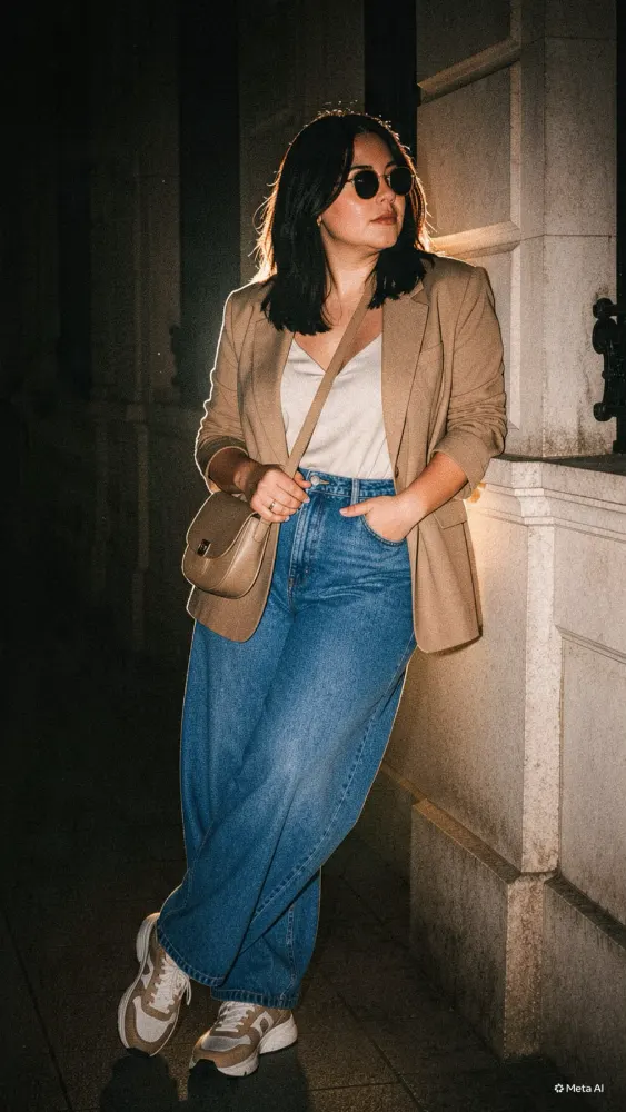 Mujer emprendedora con estilo urbano